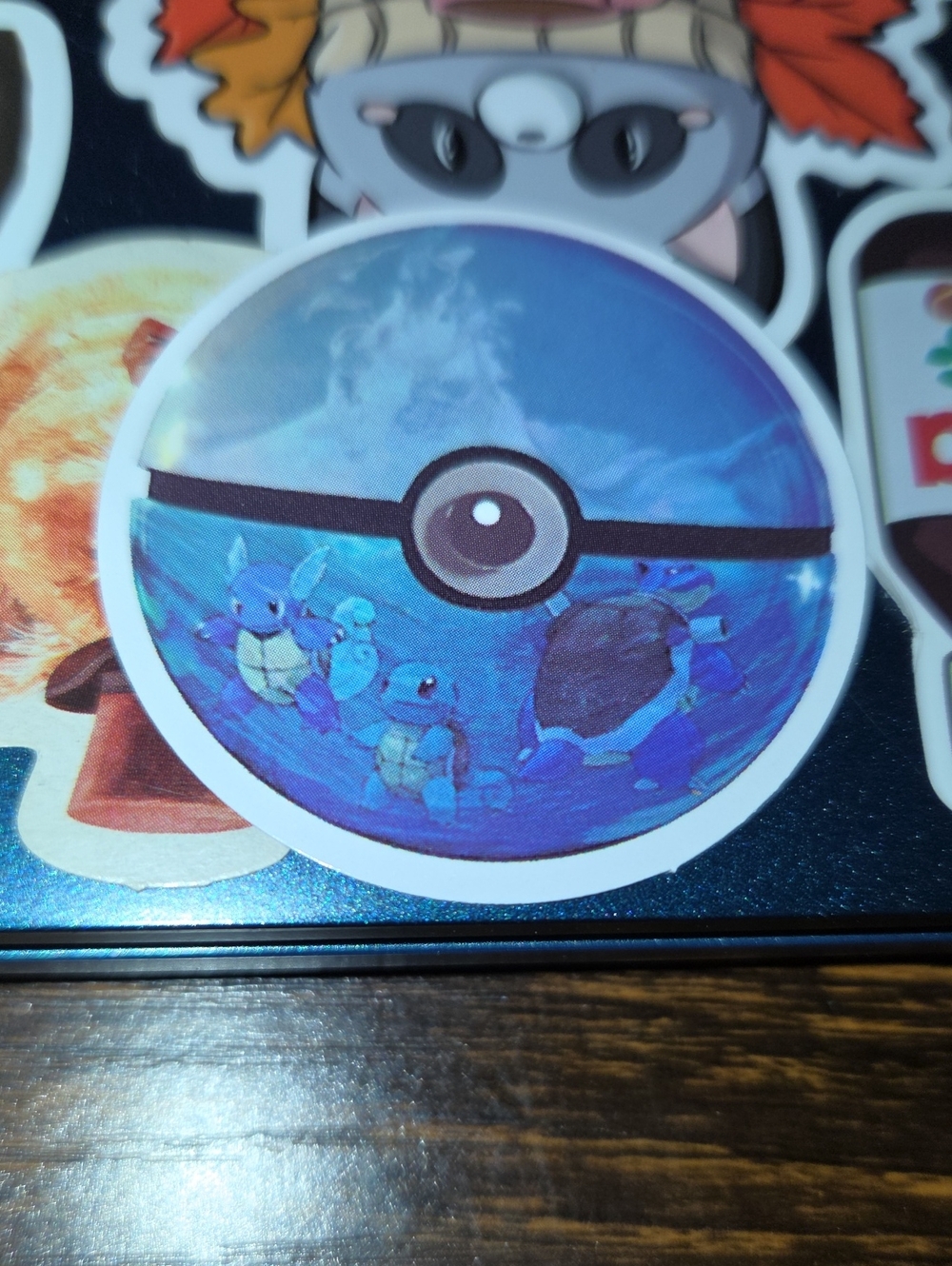 Pokemon Blue Poké Ball Sticker Featuring Squirtle Group